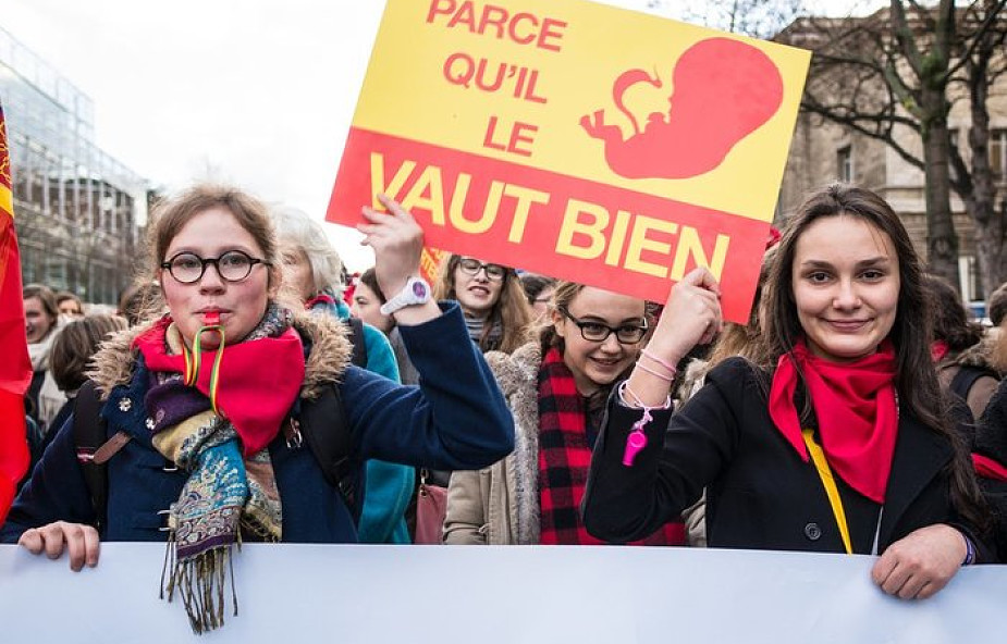 Demonstracja przeciwników aborcji w Paryżu