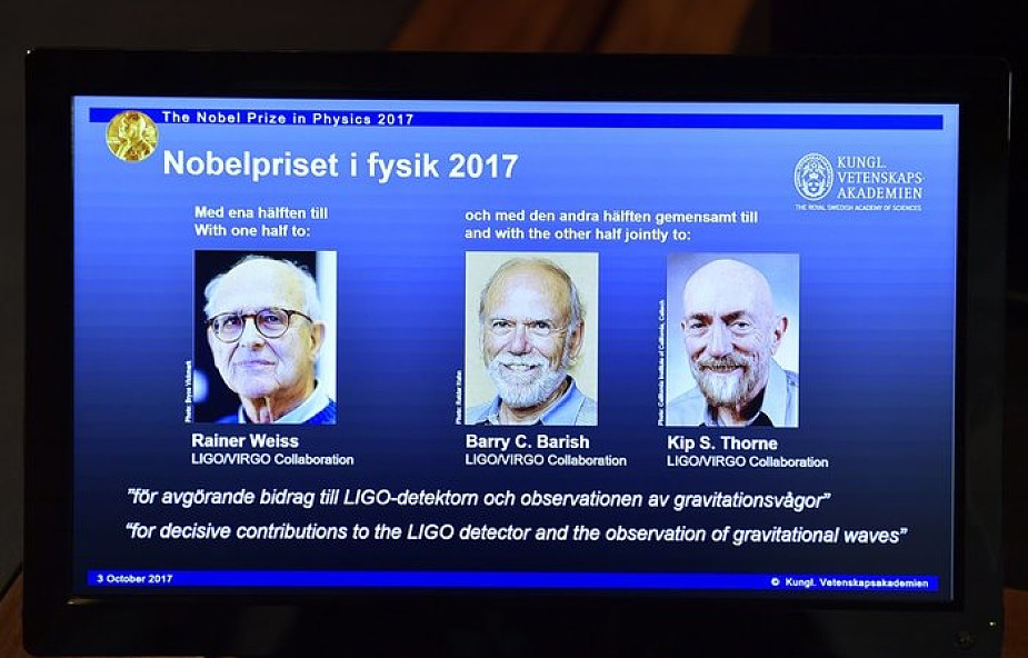 Przyznano nagrodę Nobla z fizyki. Laureatami odkrywcy fal grawitacyjnych