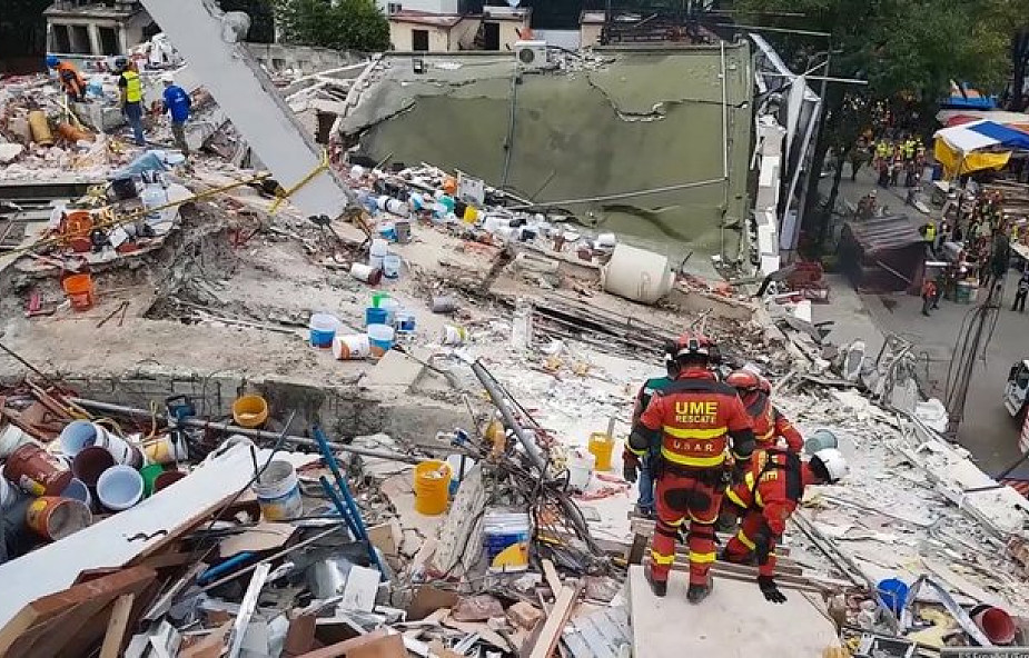 Meksyk: akcja ratownicza po trzęsieniu ziemi dobiegła końca - bilans ofiar śmiertelnych: 369 osób