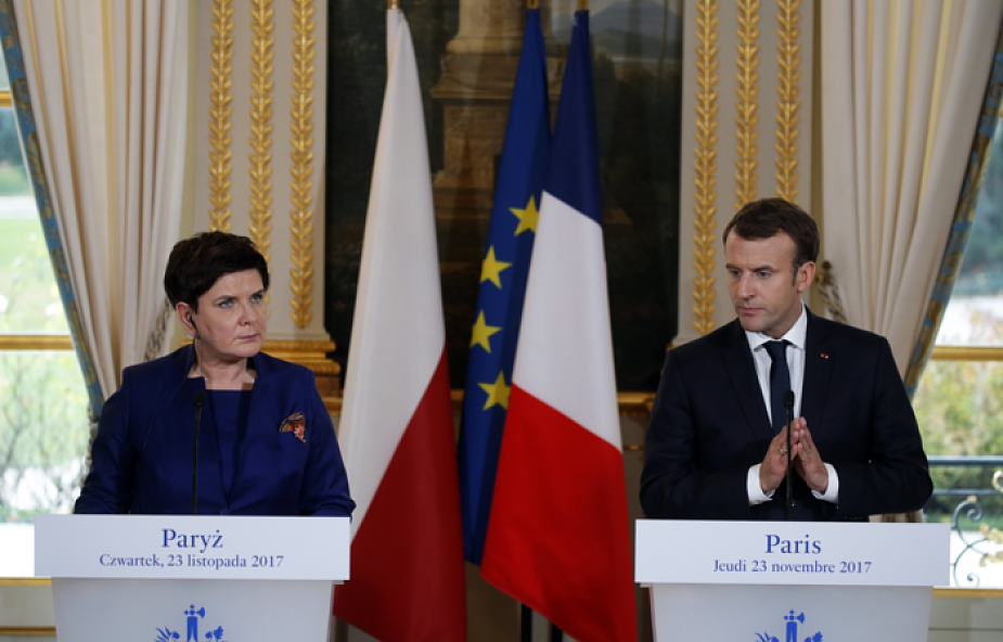 Macron o rozmowie z Szydło: były tematy, w których rozbieżności zmniejszyły się 