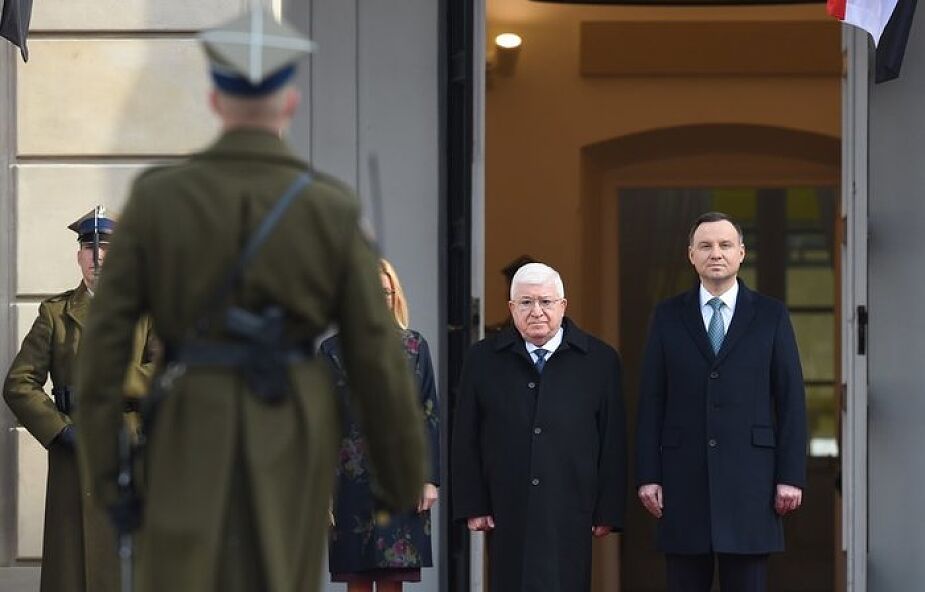 Prezydent Iraku rozpoczął dwudniową wizytę w Polsce, rozmowy będą głównie dotyczyły bezpieczeństwa