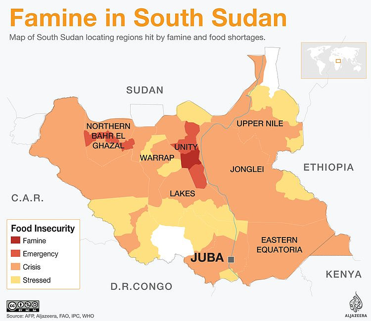 Sudan Południowy umiera z głodu - zdjęcie w treści artykułu