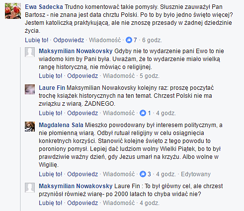 Projekt narodowego Święta Chrztu Polski. Najlepsze komentarze internautów - zdjęcie w treści artykułu nr 5