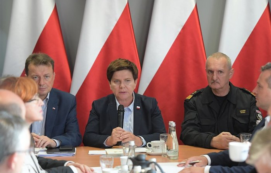 W Chojnicach spotkanie premier i ministrów ws sytuacji po nawałnicach