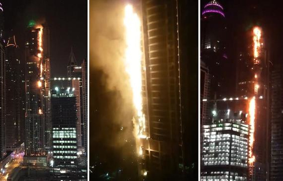 Dubaj: pożar jednego z najwyższych wieżowców. "Potrzebowaliśmy ponad 10 minut, aby zbiec z 50 piętra"