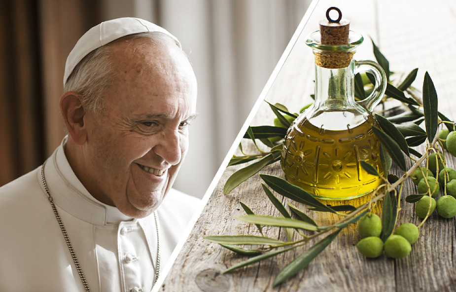 Papież otrzymał w prezencie wyjątkową butelkę oliwy