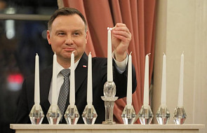 W Pałacu Prezydenckim zapłonęły świece chanukowe. Duda: Żydzi polscy to wielka polska tradycja