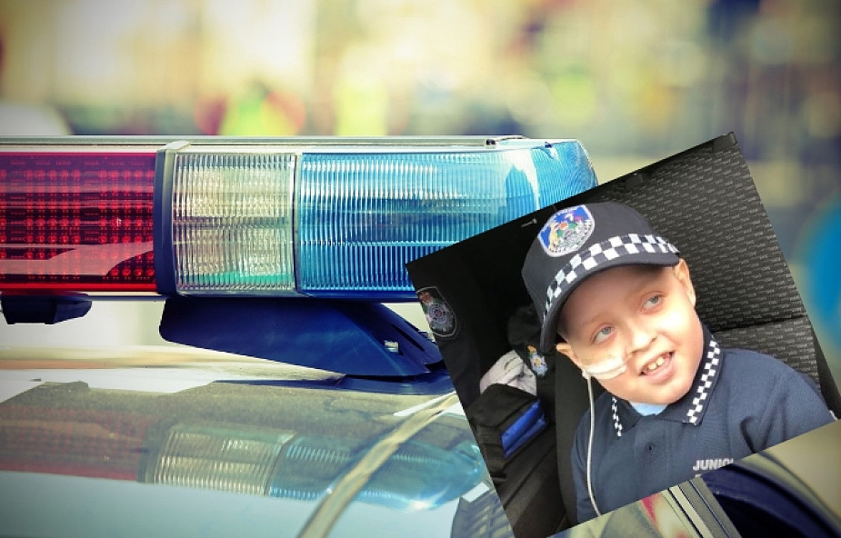 Policjanci spełnili marzenie siedmiolatka chorującego na guza mózgu. "Jesteście niesamowici"