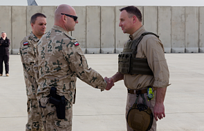 Prezydent i szef MON odwiedzili polskich żołnierzy służących w natowskiej misji w Afganistanie