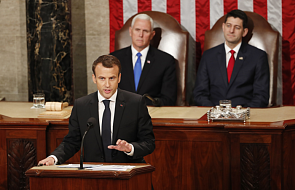 Prezydent Francji Emmanuel Macron na Kapitolu krytykuje nacjonalizm 