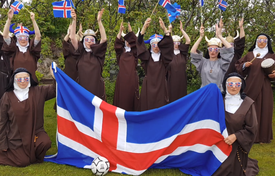 Zobacz, jak karmelitanki kibicują islandzkiej drużynie [WIDEO]