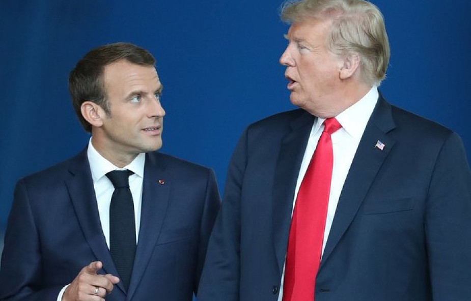 Donald Trump spotkał się w Brukseli z prezydentem Francji