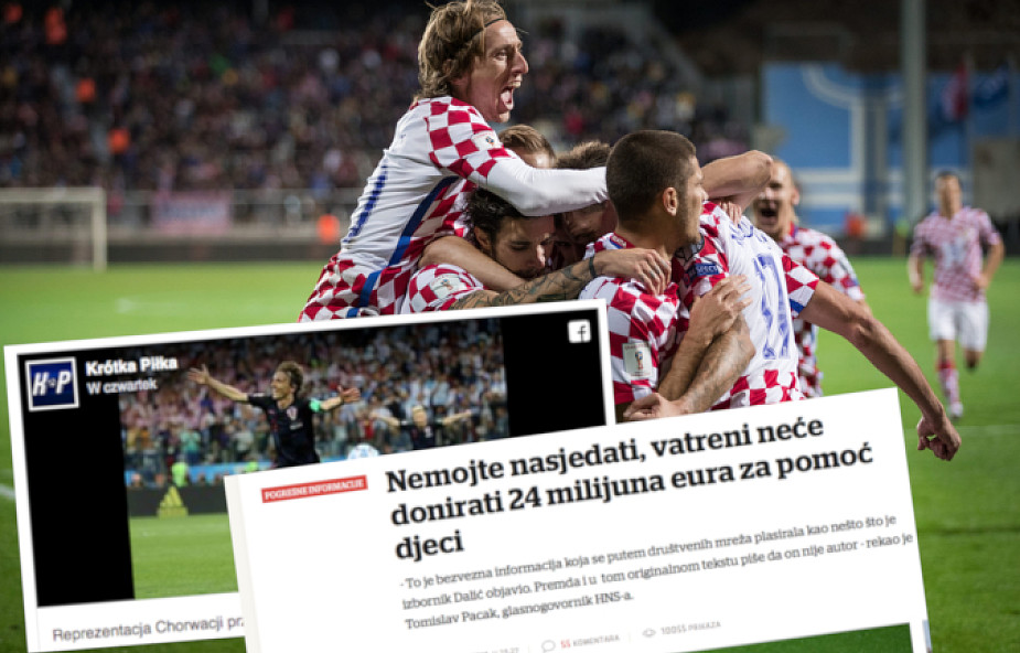 Polskie media zalała fałszywa informacja nt. chorwackich piłkarzy. Wyjaśniliśmy sprawę