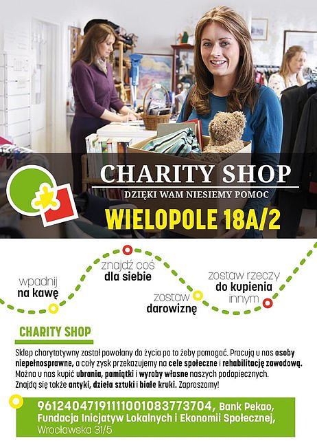 17 września otwarcie sklepu charytatywnego w Krakowie. Będą w nim pracować niepełnosprawni - zdjęcie w treści artykułu