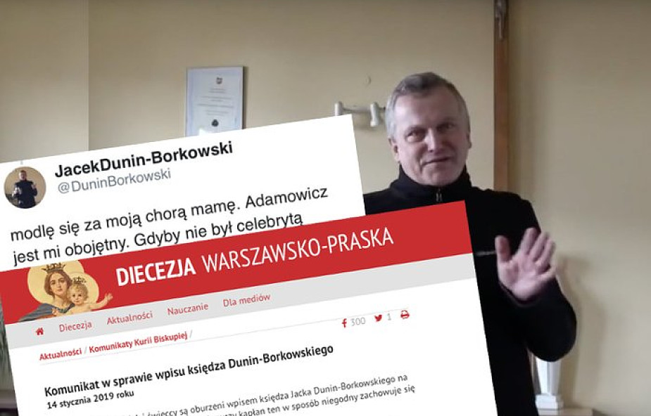 Ksiądz nawoływał, by nie modlić się za prezydenta Adamowicza. Biskup nakłada na niego karę