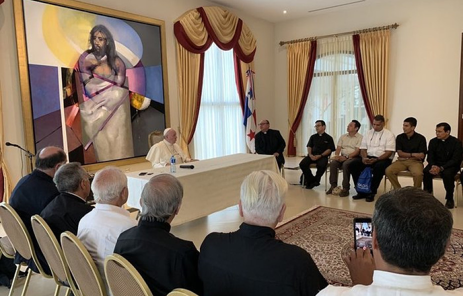 Papież spotkał się z jezuitami w Panamie. Większość stanowili nowicjusze