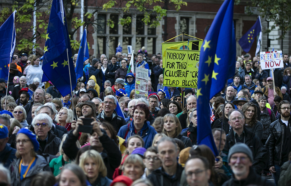 Wielka manifestacja w Londynie na rzecz referendum w sprawie umowy o brexicie