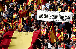W Barcelonie wielotysięczna manifestacja zwolenników jedności Hiszpanii