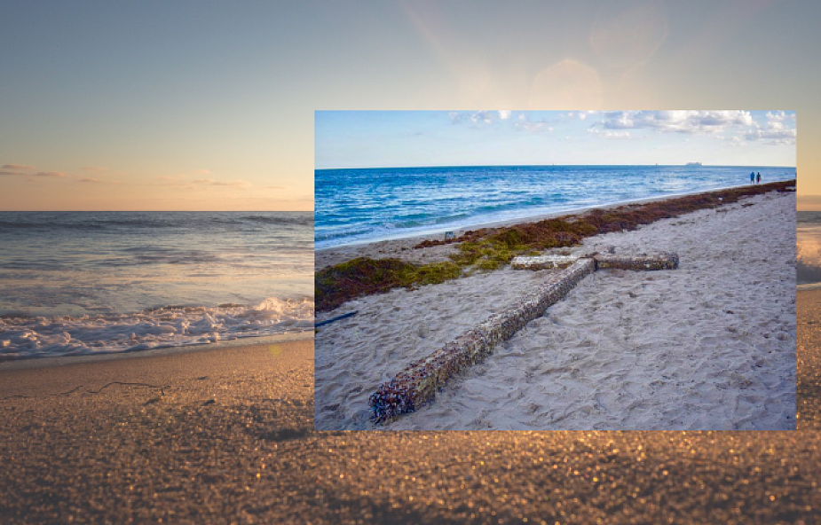 Morze wyrzuciło drewniany krzyż na plażę. Nikt nie wie, skąd się wziął