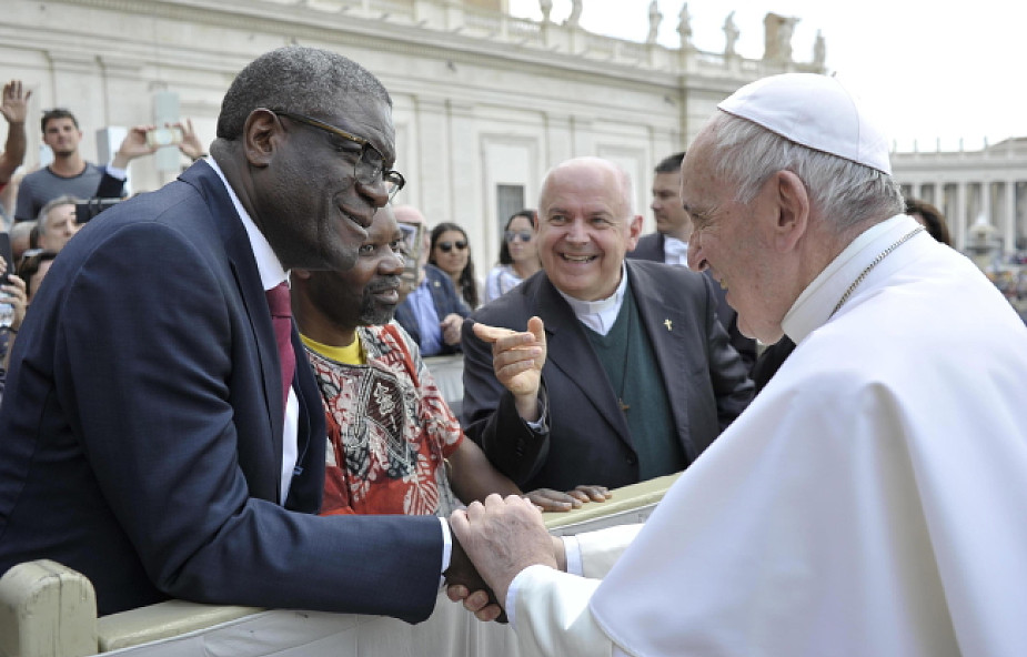 Papież spotkał się z lekarzem, który otrzymał nagrodę Nobla za ratowanie kobiet