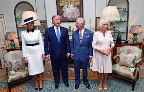 W.Brytania: Trump spotkał się z królową i następcą tronu