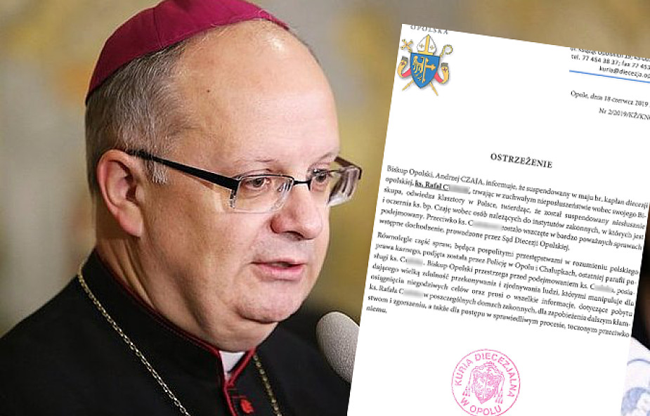 Biskup opolski ostrzega przed jednym z proboszczów. "Trwa w zuchwałym nieposłuszeństwie"