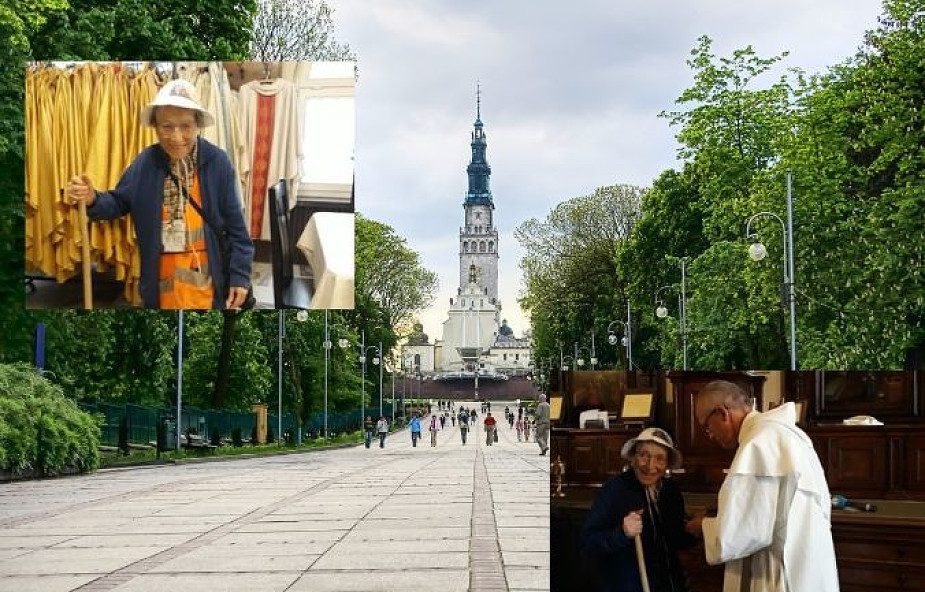 95-latka pokonała ponad tysiąc kilometrów i dotarła do Częstochowy. "To mnie uszczęśliwia"