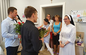 W Broniszewicach siostrom pomagali klerycy. "Ujmowali nas swoją ofiarnością"