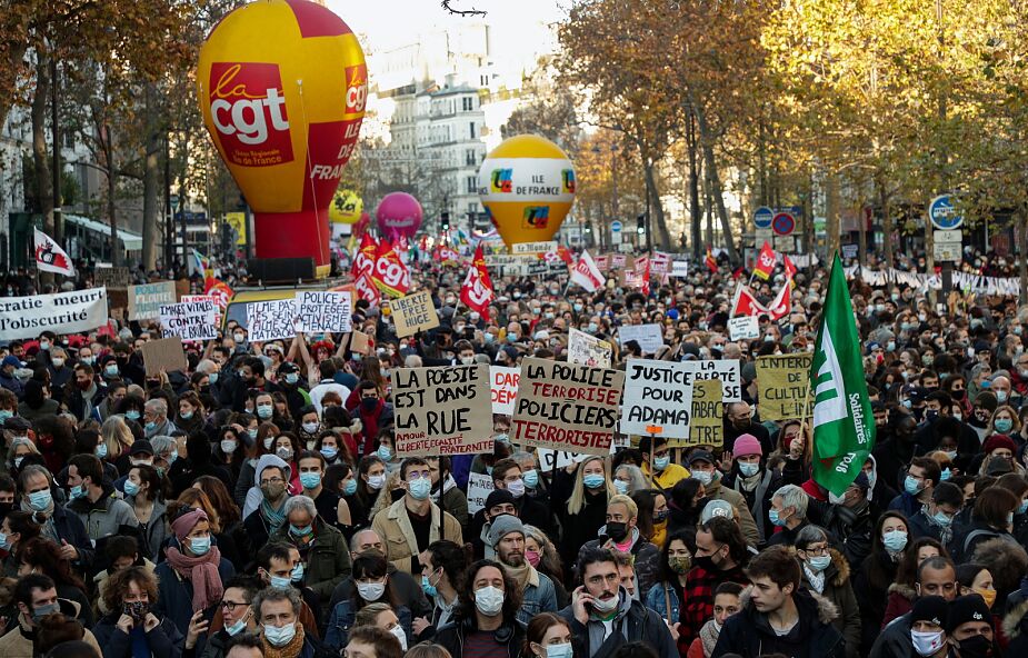 Francja: protesty w wielu miastach przeciwko ustawie o bezpieczeństwie globalnym; policja użyła gazu