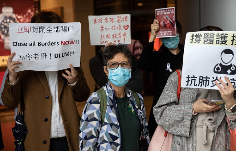 Strajkują setki pracowników szpitali w Hongkongu, chcą zamknięcia granicy