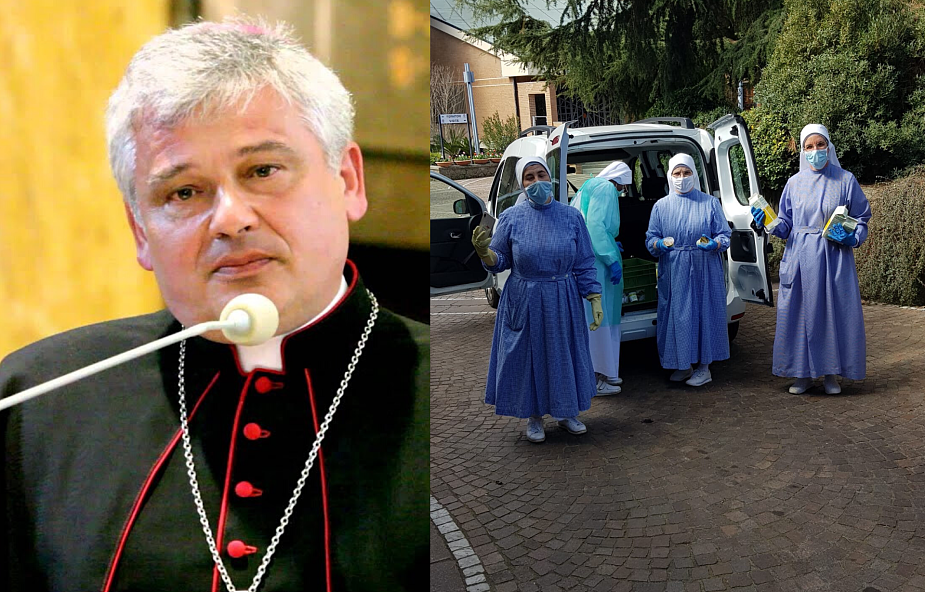Kardynał Krajewski odwiedził  ze wsparciem zakażone siostry. "To znak jedności papieża z Nimi"