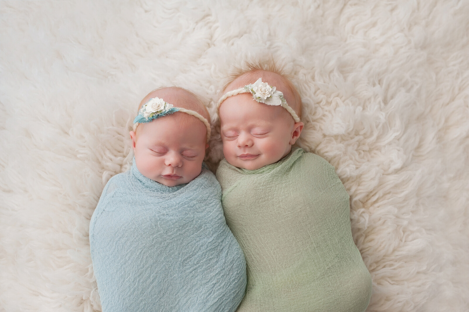 Sleeping Twin Baby Girls