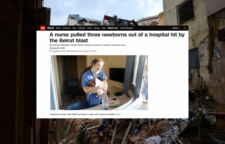 Bejrut: pielęgniarka uratowała w chwili wybuchu troje wcześniaków