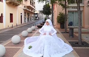 Sekunda, która zmieniła wszystko. Wybuch w Bejrucie zaskoczył pannę młodą na sesji ślubnej