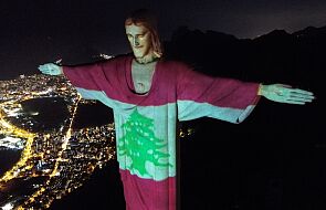 Chrystus z Rio de Janeiro "przywdział" libańską flagę