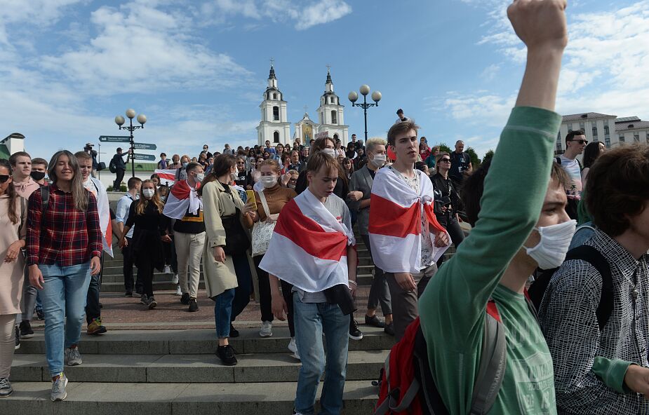 W Mińsku zatrzymano dziennikarzy relacjonujących akcję protestu