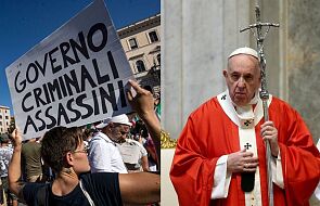 Podczas protestu w Rzymie spalono zdjęcie papieża Franciszka