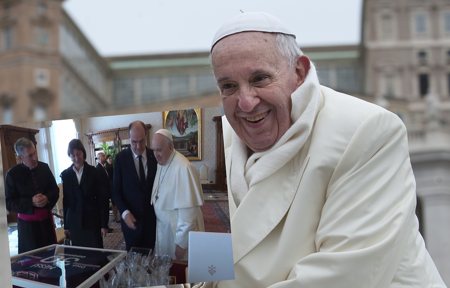 Papież otrzymał prezent od premiera Francji. To koszulka Leo Messiego