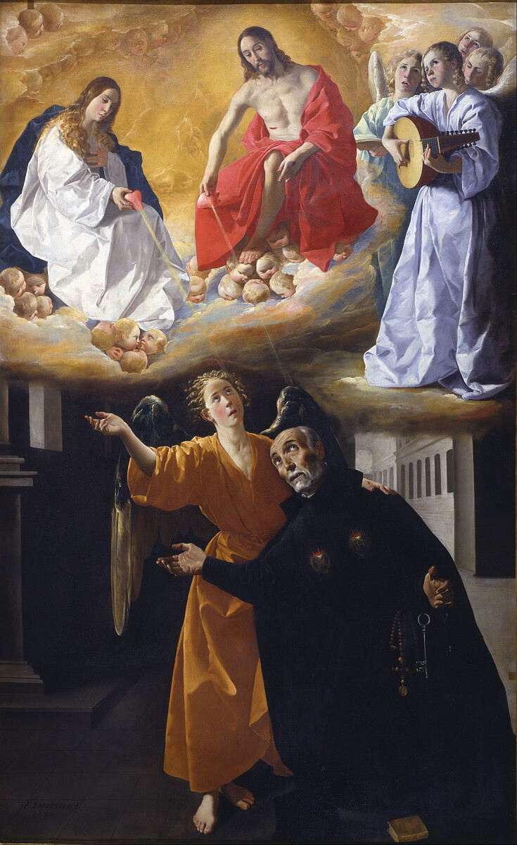 Wizja Chrystusa i Maryi św. Alfonsa Rodrigueza SJ - Francisco de Zurbarán, Public domain, via Wikimedia Commons