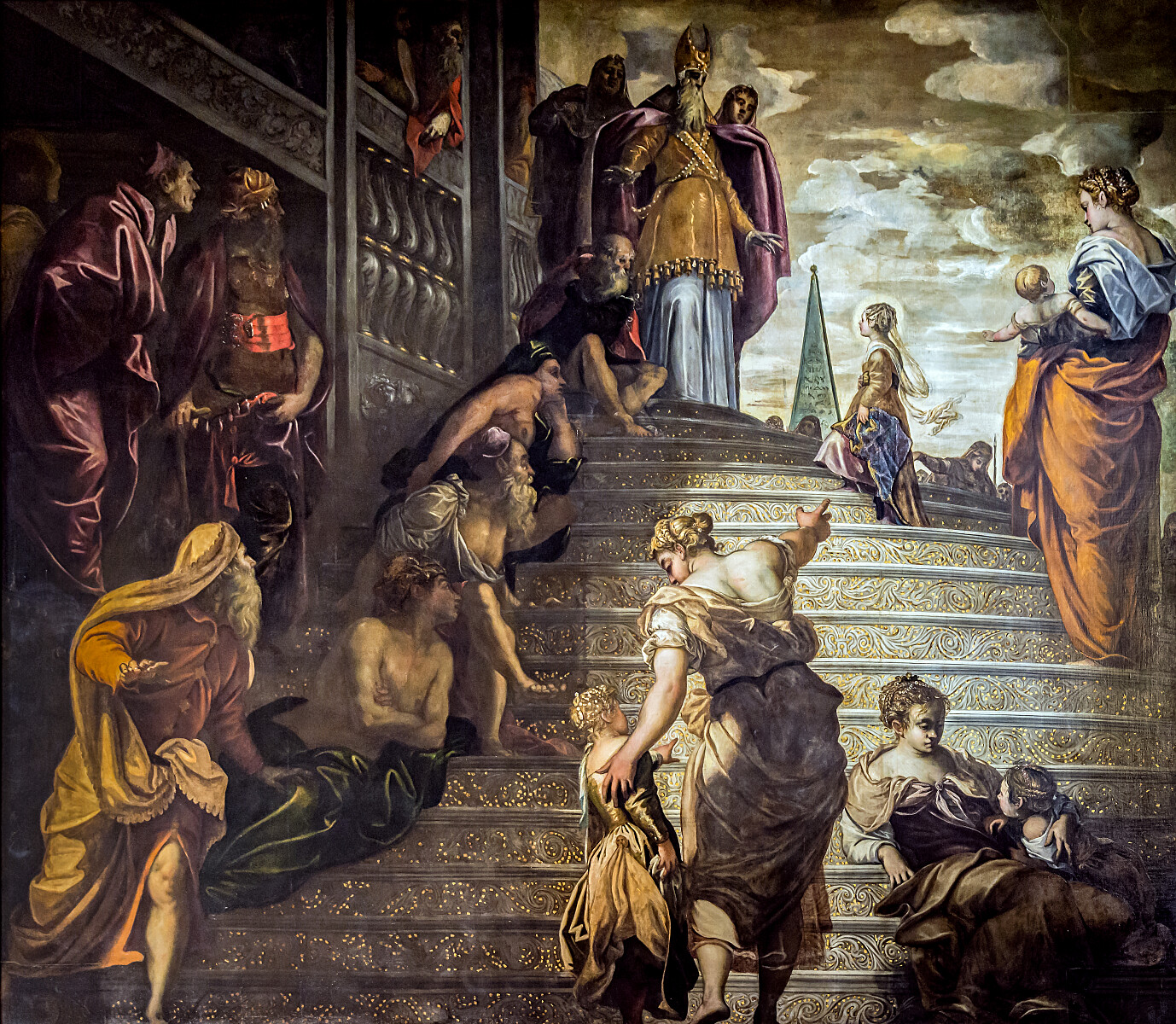 Ofiarowanie NMP w świątyni - Tintoretto, Public domain, via Wikimedia Commons