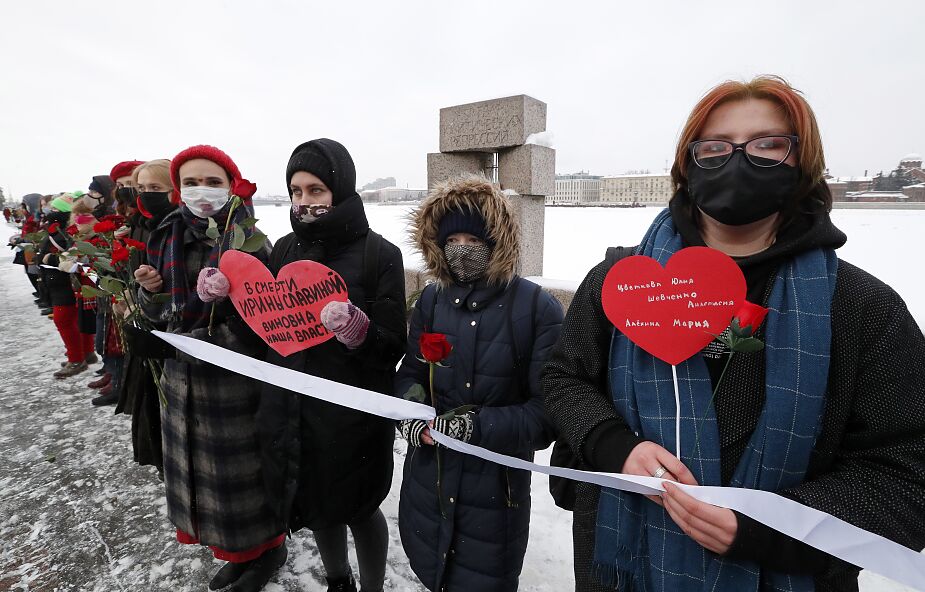 Akcja solidarności z Julią Nawalną w centrum Moskwy