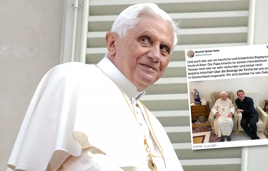Benedykt XVI spotkał się z niemieckim biskupem. Jak wygląda papież-emeryt?
