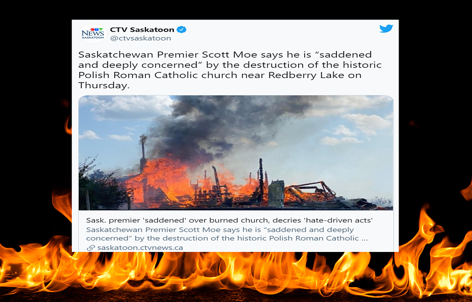 Kolejny pożar w Kanadzie. Spłonął polski kościół