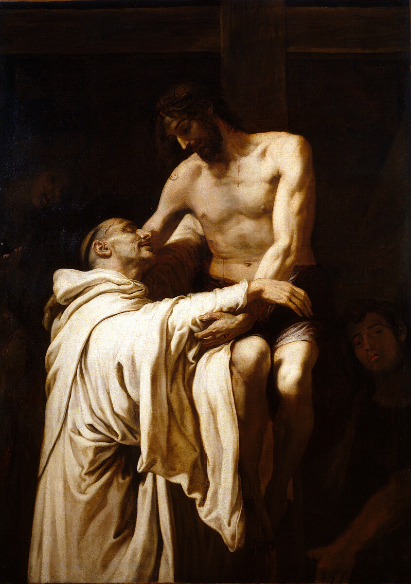 Chrystus obejmujący św. Bernarda - Francisco Ribalta, Public domain, via Wikimedia Commons