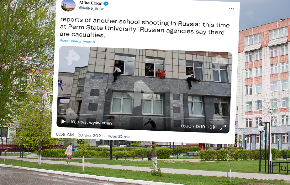 Strzelanina na uniwersytecie w Permie. Studenci skakali z okien