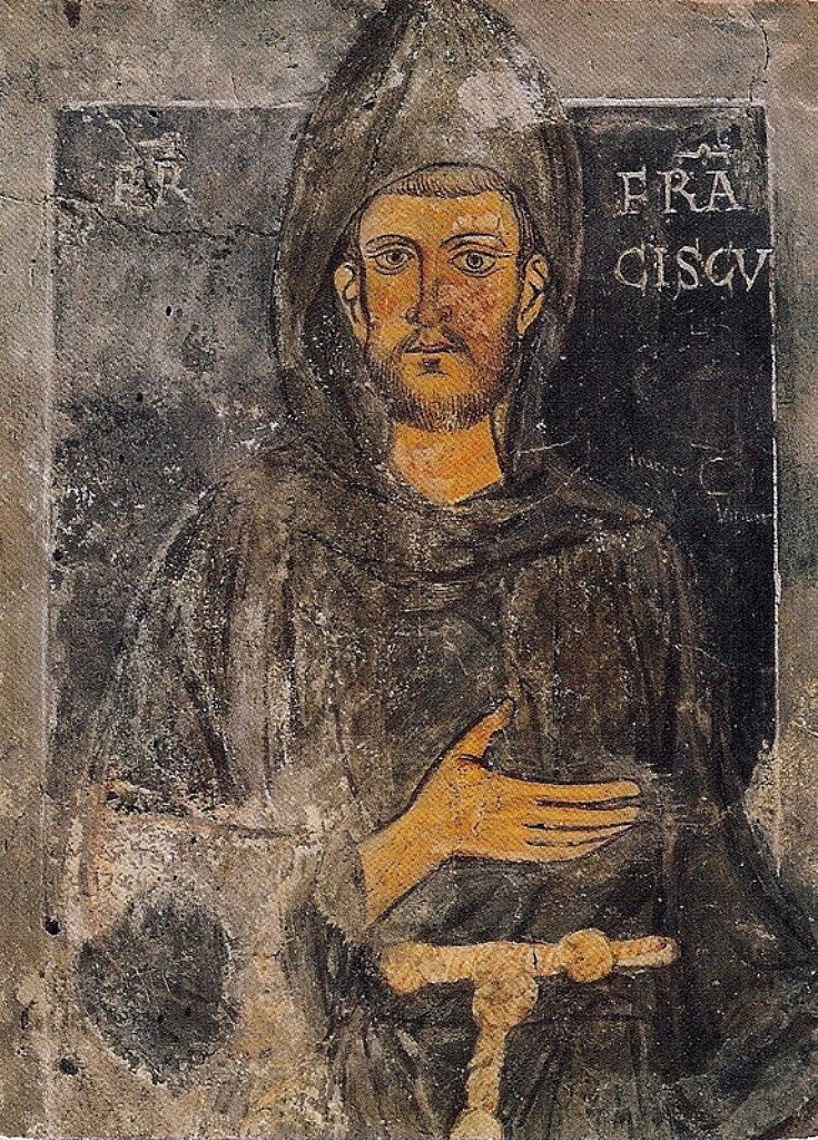 Św. Franciszek - najstarszy wizerunek - Parzi, Public domain, via Wikimedia Commons