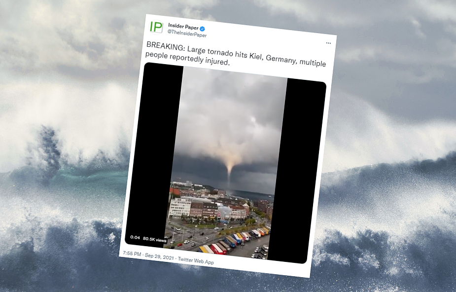 Niemcy: tornado na Bałtyku. Ludzie wpadali do morza
