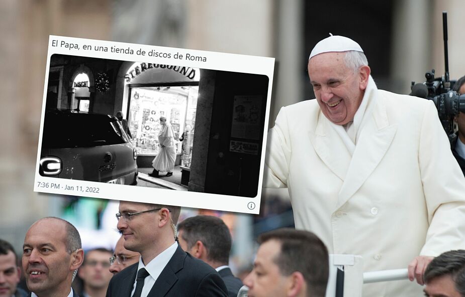 Papież przyjechał do sklepu muzycznego w Rzymie. Odwiedził dawnych przyjaciół