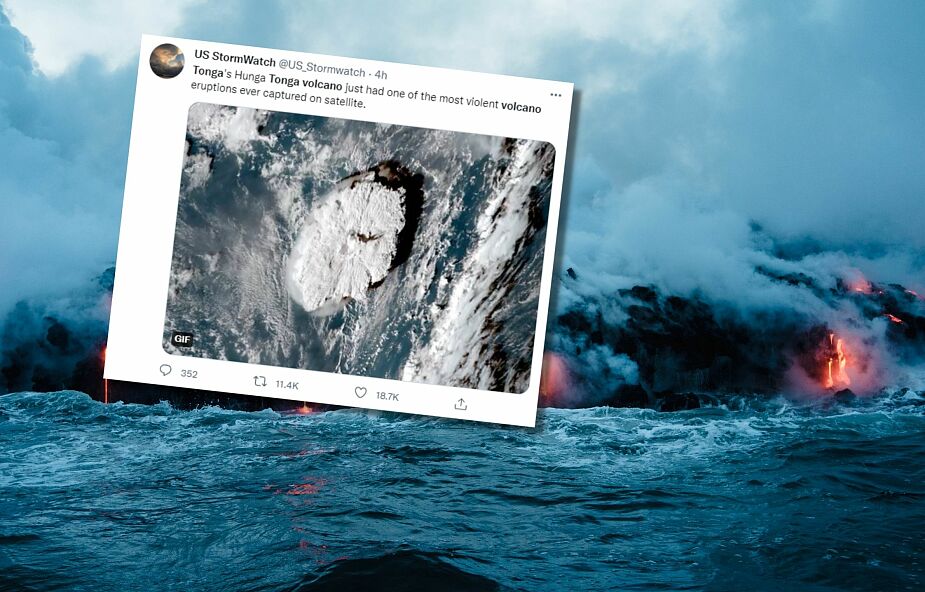 Podwodny wulkan wybuchł na Ocenie Spokojnym. Może dojść do tsunami