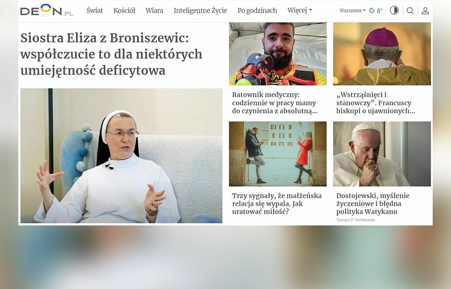 DEON.pl największym portalem o tematyce religijnej w Polsce. Dziękujemy za zaufanie!
